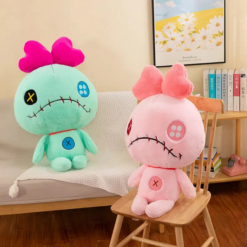 Disney Lilo Stitch Scrump Plush Toy Kawaii Anime Plushie Soft Pink Stitch Doll Cute Cartoon Pillow Christmas Gift for Children curiosity llections