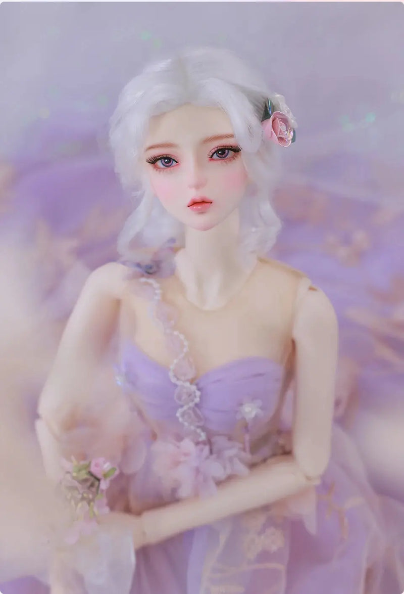 Shuga Fairy BJD Qing 1/3 | Resin SD Doll | 61.5cm Fairyland Doll | Purple Color Gauze Skirt Fullset | Collectible Fashion Doll curiosity.collections