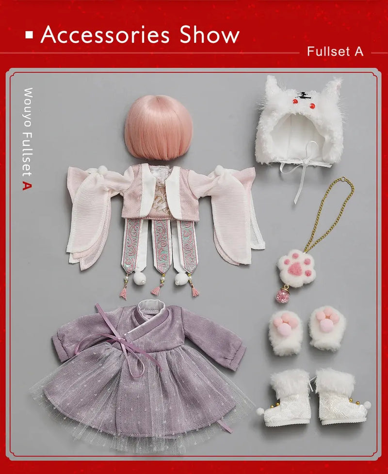 Shuga Fairy 1/6 BJD Doll Wouyo | Resin Dolls Full Set | Ball Jointed Doll with Elf Ears | Toys Surprise Gift for Children | Anime Figure curiosity.collections