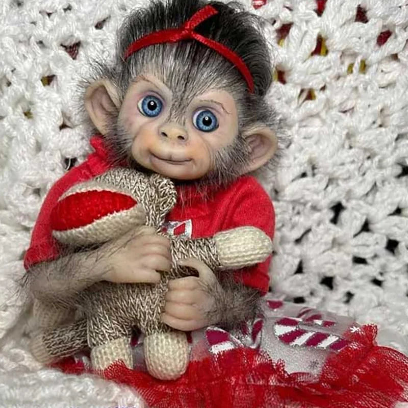 8-Inch Mini Baby Reborn Doll Kit - Anna Banana Cute Monkey | DIY Unfinished Doll Parts curiosity.collections