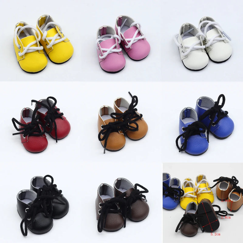 5x2.8CM PU Leather Mini Toy Shoes for EXO Dolls |Fit for 14.5 Inch BJD Accessories curiosity.collections