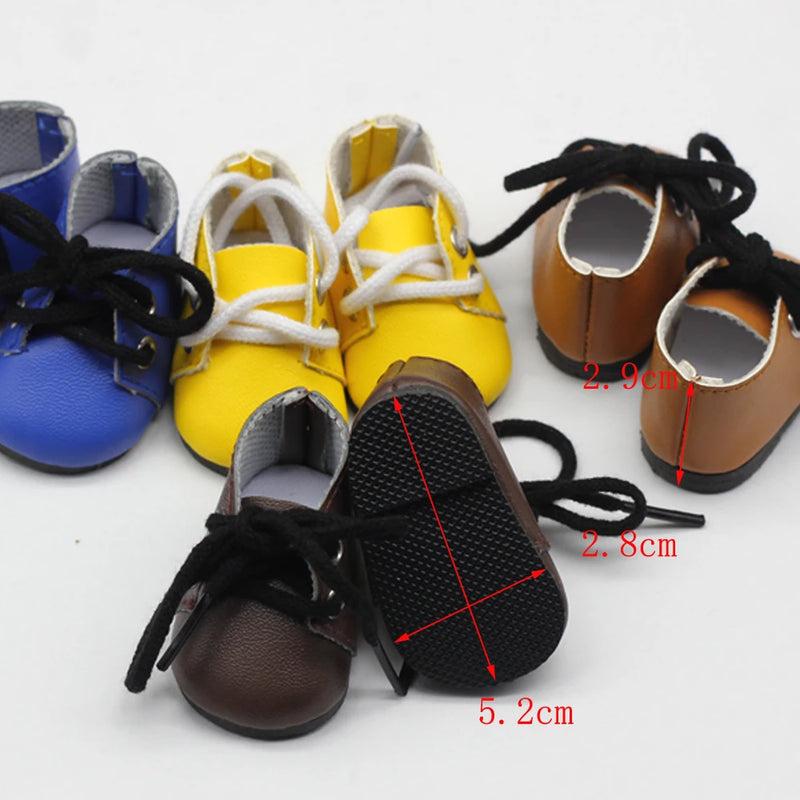 5x2.8CM PU Leather Mini Toy Shoes for EXO Dolls |Fit for 14.5 Inch BJD Accessories curiosity.collections