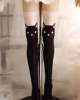 1/3 1/4 BJD Doll Retro Black Cat & Rabbit Over Knee Socks - Cute Print Doll Accessories curiosity.collections