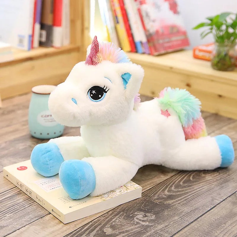 Kawaii  Rainbow Unicorn Plush Toys 40cm 60cm 80cm Unicorn Plushie Soft Stuffed Animal Doll Christmas Birthday Gift Home Decor curiosity.collections