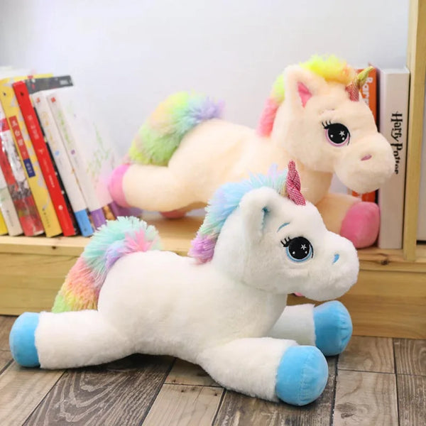 Kawaii  Rainbow Unicorn Plush Toys 40cm 60cm 80cm Unicorn Plushie Soft Stuffed Animal Doll Christmas Birthday Gift Home Decor curiosity.collections