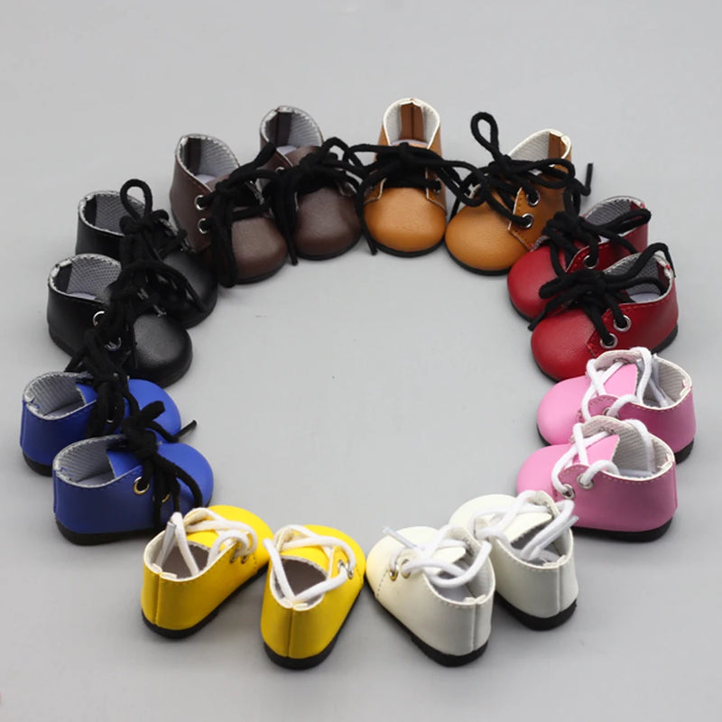 5x2.8CM PU Leather Mini Toy Shoes for EXO Dolls |Fit for 14.5 Inch BJD Accessories curiosity.collections