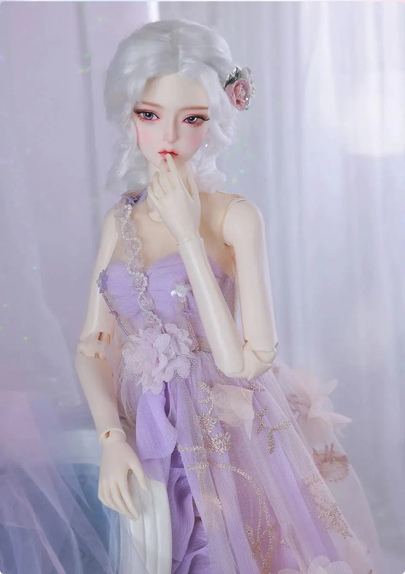 Shuga Fairy BJD Qing 1/3 | Resin SD Doll | 61.5cm Fairyland Doll | Purple Color Gauze Skirt Fullset | Collectible Fashion Doll curiosity.collections