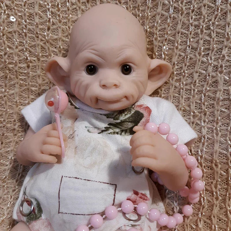 8-Inch Mini Baby Reborn Doll Kit - Anna Banana Cute Monkey | DIY Unfinished Doll Parts curiosity.collections