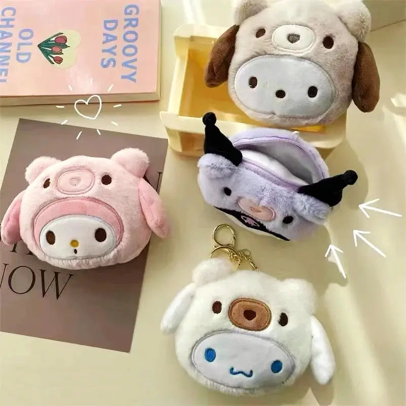 Sanrio Cinnamoroll Plush Wallet Keychain | Melody Kuromi Plushies | Coin Purse | Earphone Organizer | Bag Pendant | Key Ring | Girls Gifts curiosity.collections