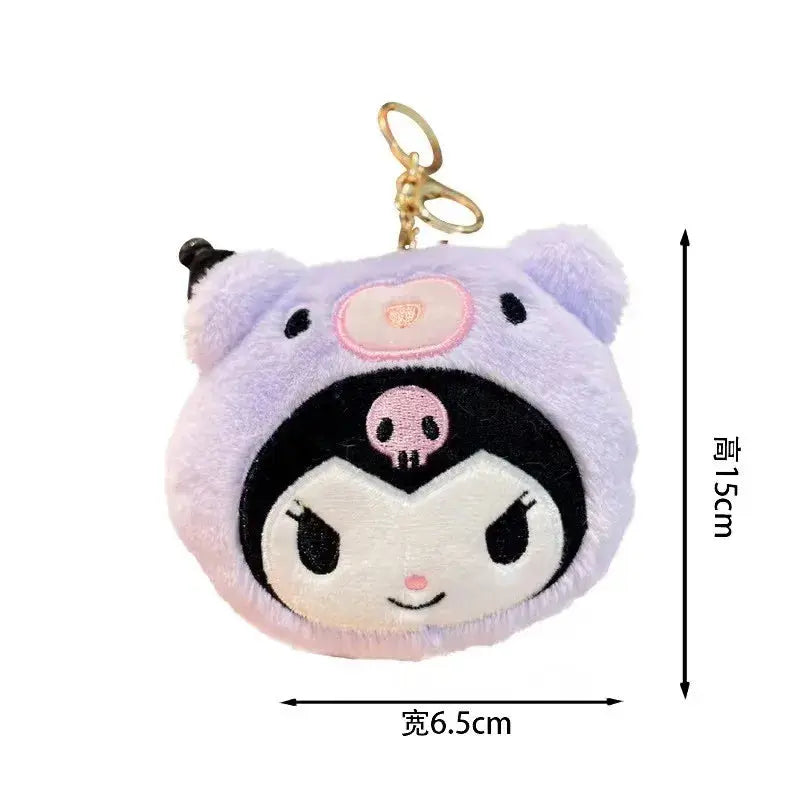 Sanrio Cinnamoroll Plush Wallet Keychain | Melody Kuromi Plushies | Coin Purse | Earphone Organizer | Bag Pendant | Key Ring | Girls Gifts curiosity.collections