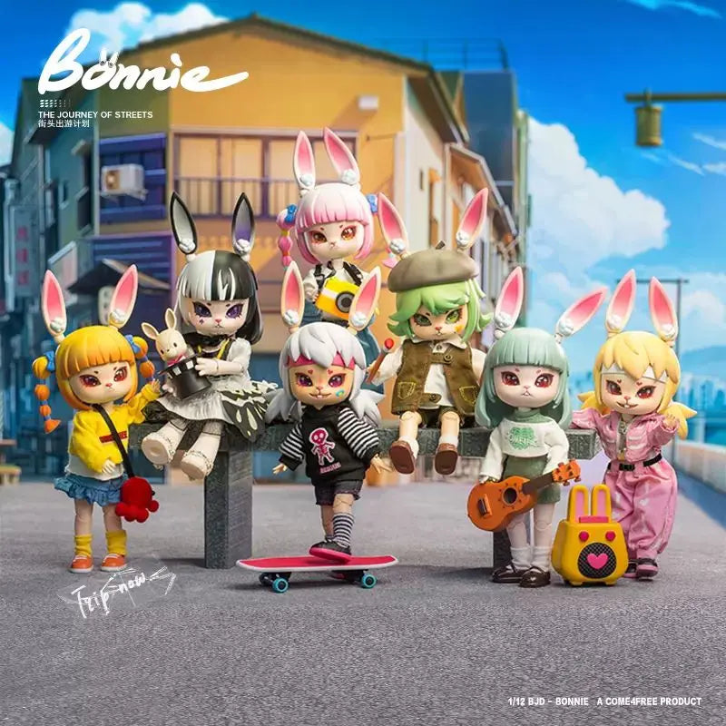 Bonnie Rabbit Blind Box BJD Action Figure – Street Travel Plan Series | Kawaii Collectible Doll curiosity.collections