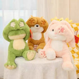 35cm Cute Funny Cat, Frog, Dinosaur, Shiba Inu, Rabbit, Monkey, Duck Plush Toy for Christmas and holiday decoration