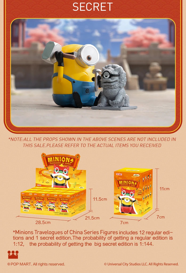 POP MART Minions Reiseberichte von China Series Blind Box | Cute Anime Collectible Figures curiosity.collections