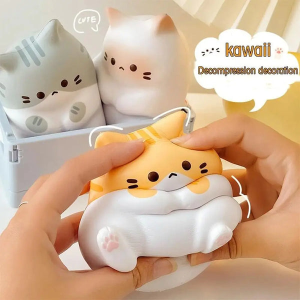 Kawaii Cartoon Cat Squeeze Toys Plushie Slow Rebound Decompression Doll Stress Release Cute Release Anxiety Toy curiosity.collections