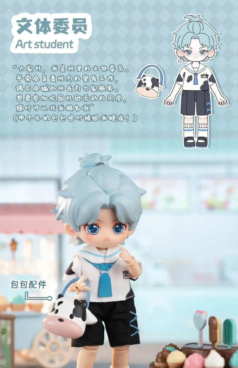 Peetsoon Male Classmate Series Blind Box | 1/12 BJD Obtisu1 Dolls | Kawaii Cute Action Anime Figure | Collection Dolls Toy curiosity.collections