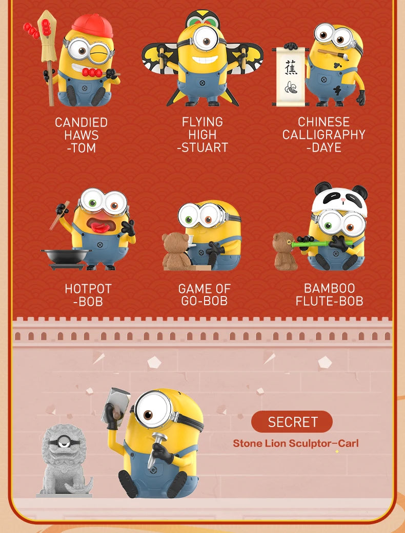 POP MART Minions Reiseberichte von China Series Blind Box | Cute Anime Collectible Figures curiosity.collections