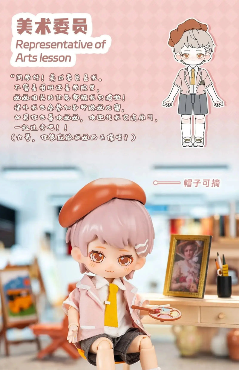 Peetsoon Male Classmate Series Blind Box | 1/12 BJD Obtisu1 Dolls | Kawaii Cute Action Anime Figure | Collection Dolls Toy curiosity.collections