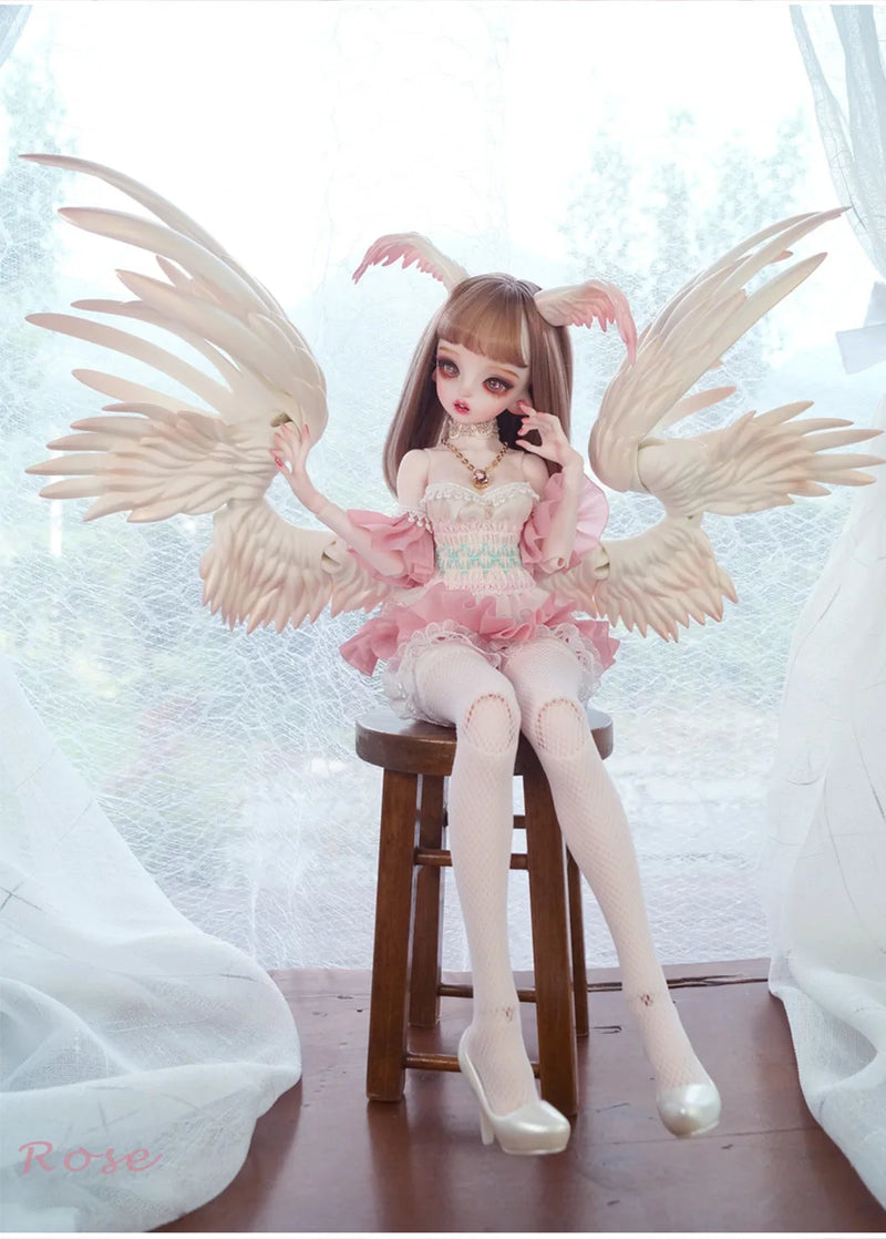 BJD Doll 1/4 Pegasus Series Ardour Style | Big Eyes, Movable Resin Toy with Colorful Wings, Angel Face Doll curiosity.collections