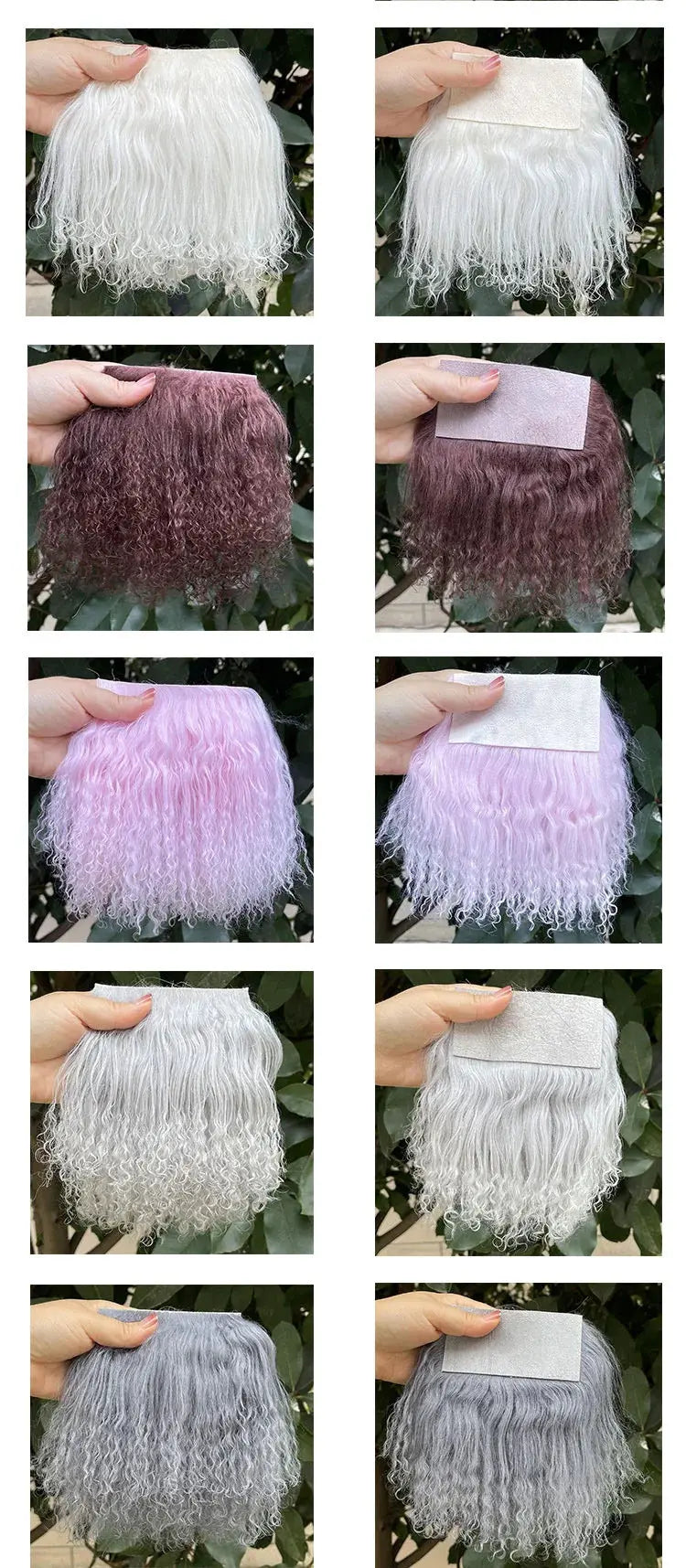 Wholesale Sheepskin Wool Mongolia Fur Fabric | Curly Hair for Toys & Dolls | Hair Extensions & Wigs for BJD, SD, Blyth Dolls curiosity.collections