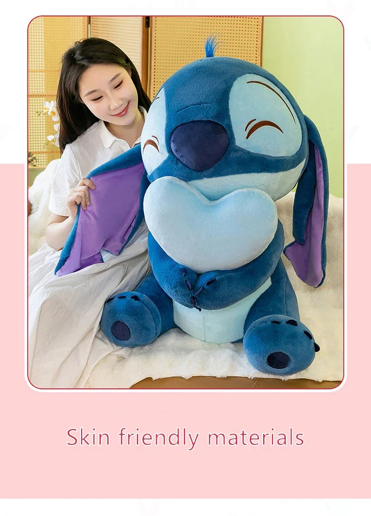 Disney Kawaii Lilo and Stitch Plush Toy | Pink Cherry Blossom Anime Stuffed Plushie, Soft Gift for Kids curiosity.collections