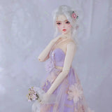 Shuga Fairy BJD Qing 1/3 | Resin SD Doll | 61.5cm Fairyland Doll | Purple Color Gauze Skirt Fullset | Collectible Fashion Doll curiosity.collections