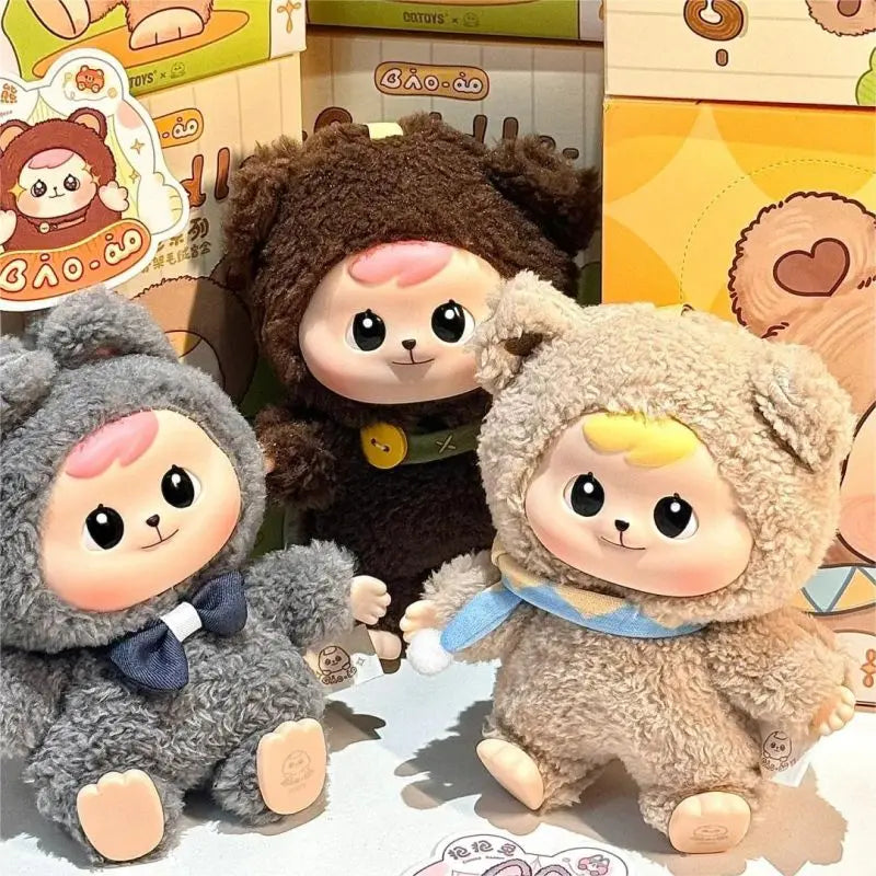 Bao-Ao Cuddle Series Vinyl Blind Box | Adorable Plush Toys in Animal Outfits, Surprise Collectibles for Kids and Desk Deco curiosity.collections