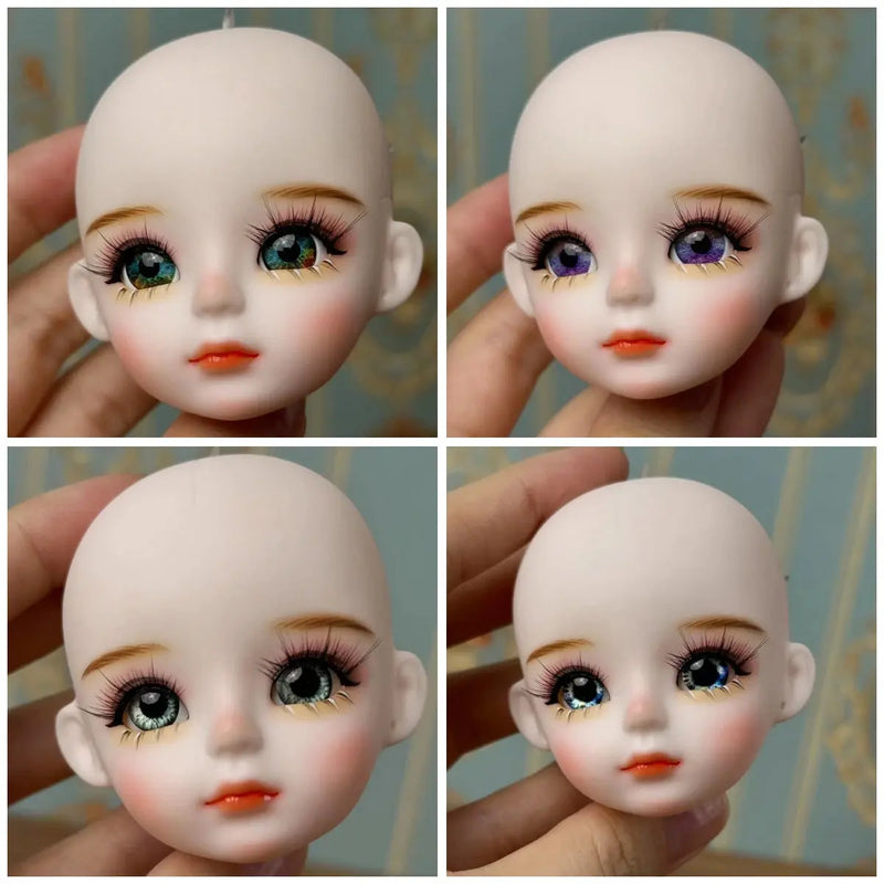 New Cute 30cm Doll Head 1/6 BJD Doll DIY Practice Makeup Whole Doll | Toy Gift for Children and Girls | Open Head Can Change Eyes curiosity.collections