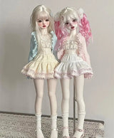 3-Piece 1/4 BJD Doll Summer Outfit | Sweet Cardigan, Suspender, Skirt Set | DIY Doll Clothes for Action Figures curiosity.collections