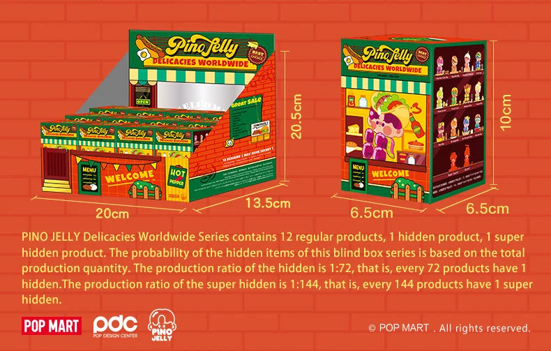 POP MART PINO JELLY Delicious World Series Blind Box - 8.8cm Anime Figures for Collectors curiosity.collections