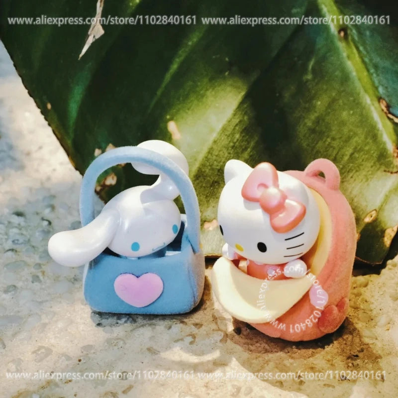 MINISO Blind Box Cute Sanrio Heartbeat Conspicuous Bag Series Kawaii Doll Ornaments Cartoon Model Children's Toys Peripherals curiosity.collections