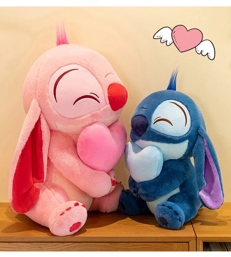 Disney Kawaii Lilo and Stitch Plush Toy | Pink Cherry Blossom Anime Stuffed Plushie, Soft Gift for Kids curiosity.collections