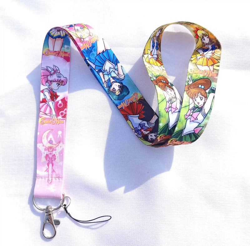 POP MART Sailor Moon Lanyard Keychain with ID Badge Holder - Cute Animal Phone Neck Strap, Zinc Alloy Keyring Accessory curiosity.collections