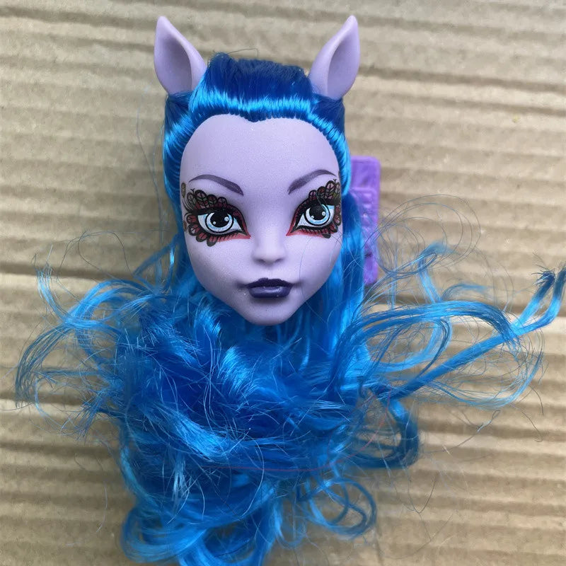 Demon Monster Doll Heads with Colorful Hair (Dracula/Clawdeen Wolf/Frankie Stein) | High-Quality DIY Doll Accessories | Perfect Christmas Gift