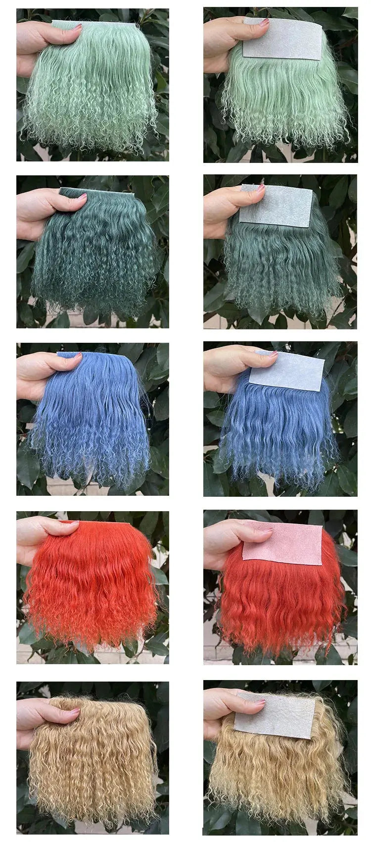 Wholesale Sheepskin Wool Mongolia Fur Fabric | Curly Hair for Toys & Dolls | Hair Extensions & Wigs for BJD, SD, Blyth Dolls curiosity.collections