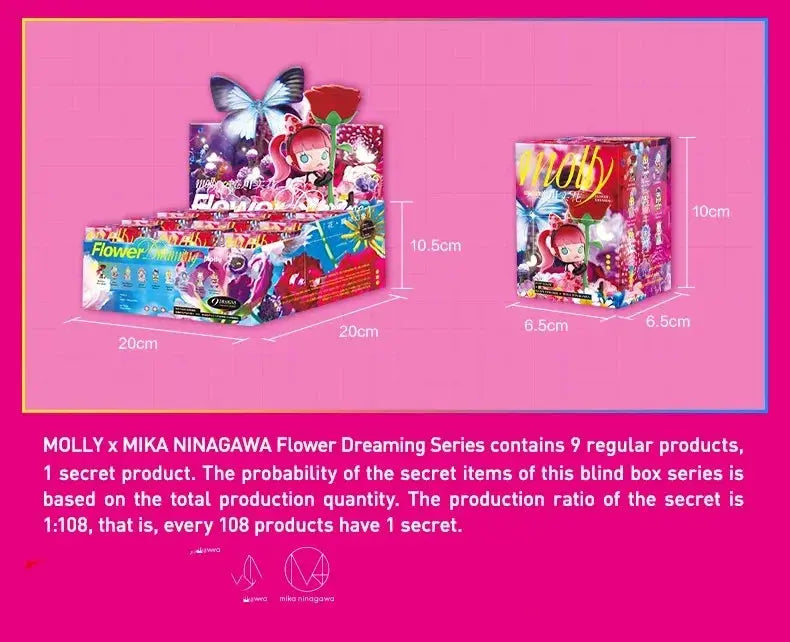 POP MART Molly Mika Ninagawa Flower Dreaming Series Blind Box | Mystery Box | Cute Anime Action Figure Doll | Boy & Girl Gifts curiosity.collections