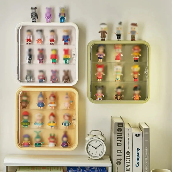 Wall Mounted Blind Box Storage Box | Dust Proof Magnetic Suction Figurine Display Stand | Toy Organizer curiosity.collections