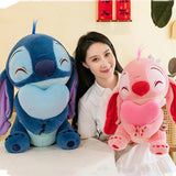 Disney Kawaii Lilo and Stitch Plush Toy | Pink Cherry Blossom Anime Stuffed Plushie, Soft Gift for Kids curiosity.collections