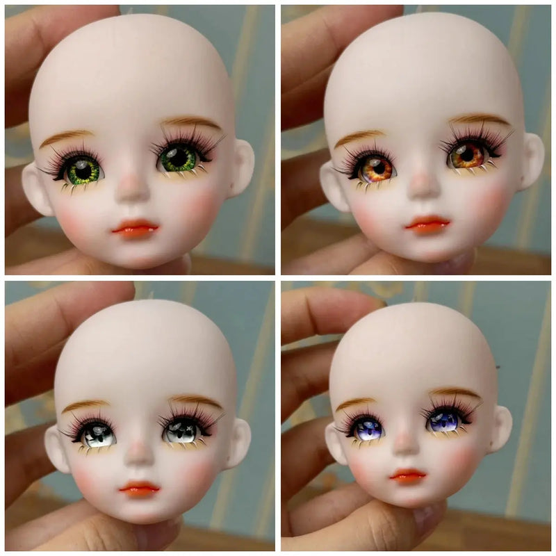 New Cute 30cm Doll Head 1/6 BJD Doll DIY Practice Makeup Whole Doll | Toy Gift for Children and Girls | Open Head Can Change Eyes curiosity.collections