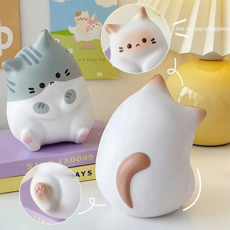 Kawaii Cartoon Cat Squeeze Toys Plushie Slow Rebound Decompression Doll Stress Release Cute Release Anxiety Toy curiosity.collections