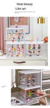 Three Layer Acrylic Display Rack - Dustproof Ladder for Handmade Anime Car Models, Blind Boxes, Jewellery Storage curiosity.collections