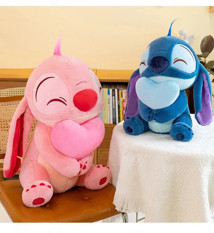 Disney Kawaii Lilo and Stitch Plush Toy | Pink Cherry Blossom Anime Stuffed Plushie, Soft Gift for Kids curiosity.collections