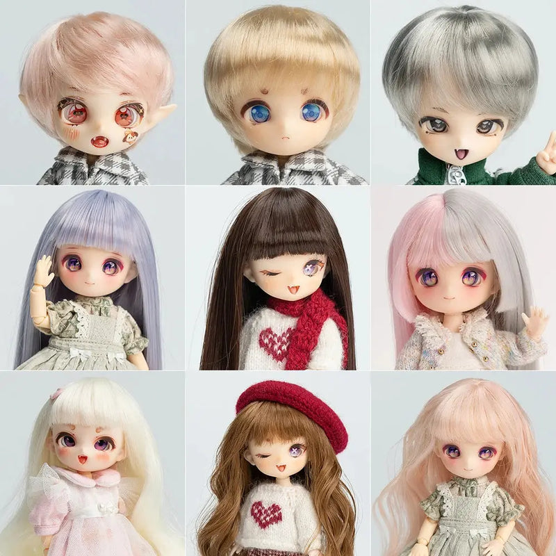 OB11 Doll Wigs | Soft Cute Hair with Bangs, Long Hair Wig for 1/12 BJD, GSC, YMY Dolls curiosity.collections