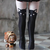 1/3 1/4 BJD Doll Retro Black Cat & Rabbit Over Knee Socks - Cute Print Doll Accessories curiosity.collections