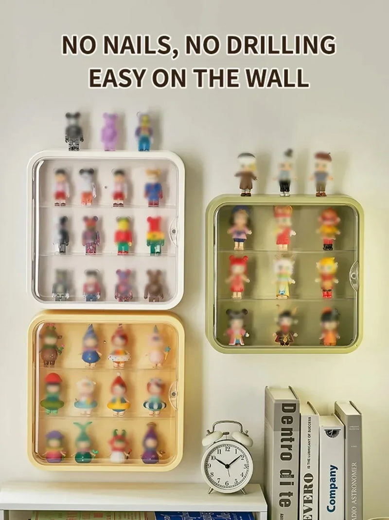 Wall Mounted Blind Box Storage Box | Dust Proof Magnetic Suction Figurine Display Stand | Toy Organizer curiosity.collections