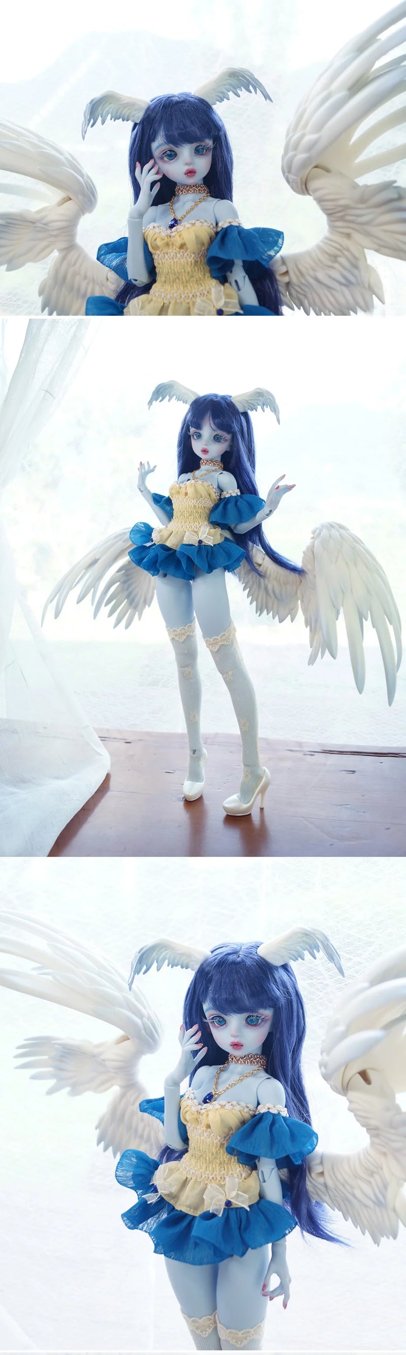 BJD Doll 1/4 Pegasus Series Ardour Style | Big Eyes, Movable Resin Toy with Colorful Wings, Angel Face Doll curiosity.collections