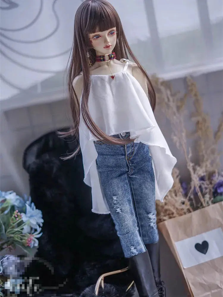 Cool Chiffon Top for BJD Dolls - 1/4 MSD & 1/3 SD16 Customized Clothing | Stylish Doll Fashion curiosity.collections